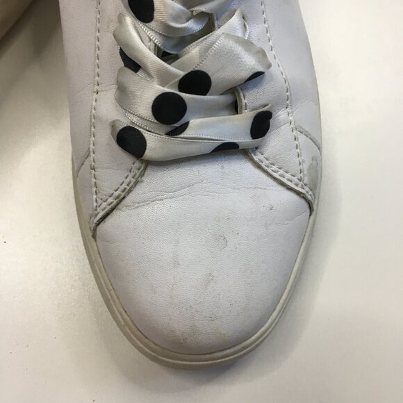 KATE SPADE New York Leather White Black Polka Dot Lace LIFT Sneakers Shoes - Picture 12 of 12